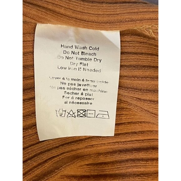 Lush Womens Knitted Tank Dress Sleeveless Side Slit Round Neck Rust Size Medium - Picture 6 of 6